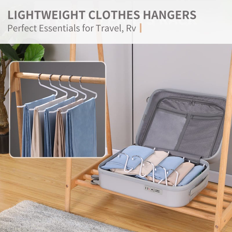 JOYBOS Jean Hangers for Closet 10 Pack - Space Saving Hanger for Pants - Non Slip Open End Stainless Steel Clothes Rack - Image 5
