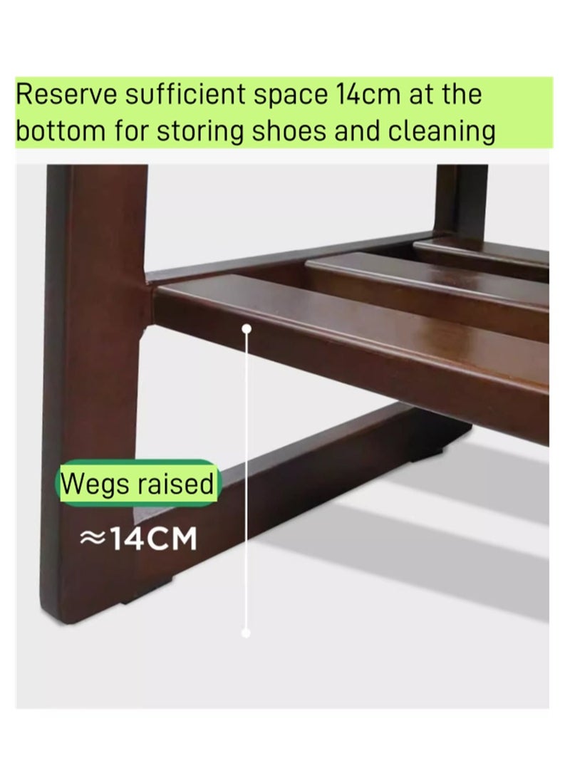 Generic Wooden Shoe Bench, Modern Shoe Cabinet with Storage and Leather Cushion Seat for Shoe Changing and Shoe Organizer, For Home Entryway Hallway Bedroom Living Room, (White 100CM)  - Image 5