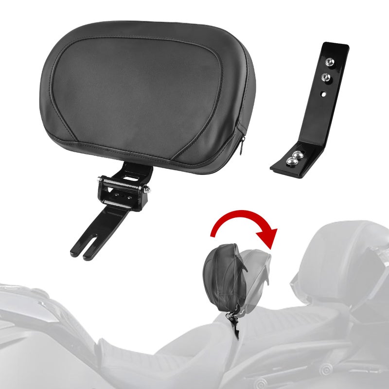 BAKAFOH Adjustable Padded Driver Backrest Rider Back Rest wStorage Pouch Bag and Folding Mounting Kit For Can Am Spyder F3 F3L F3S F3T 20152025 Accessories - Image 2