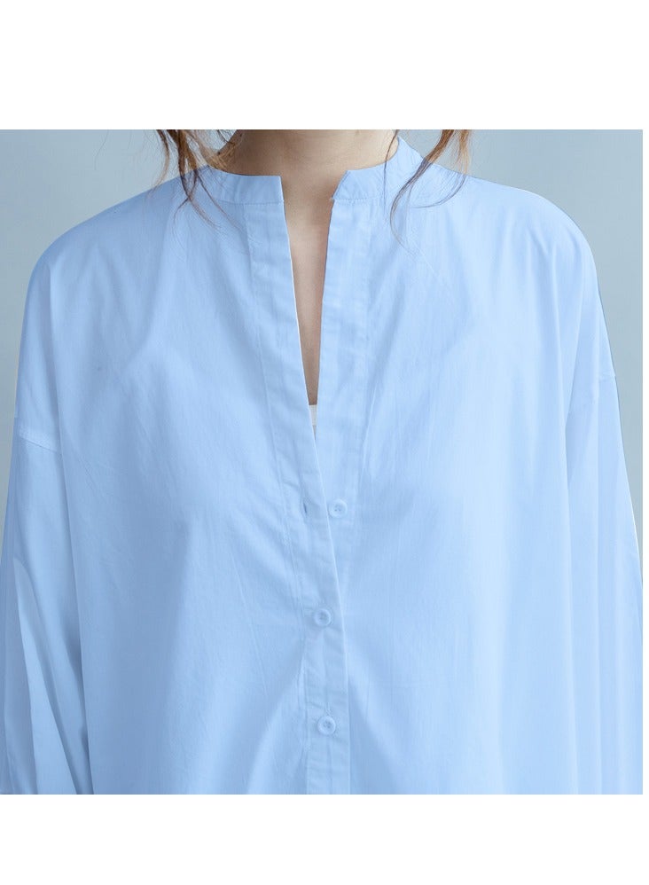 Women Shirt Dress with Pockets Shirt Dress Long Sleeve Maxi Dress  - Image 5