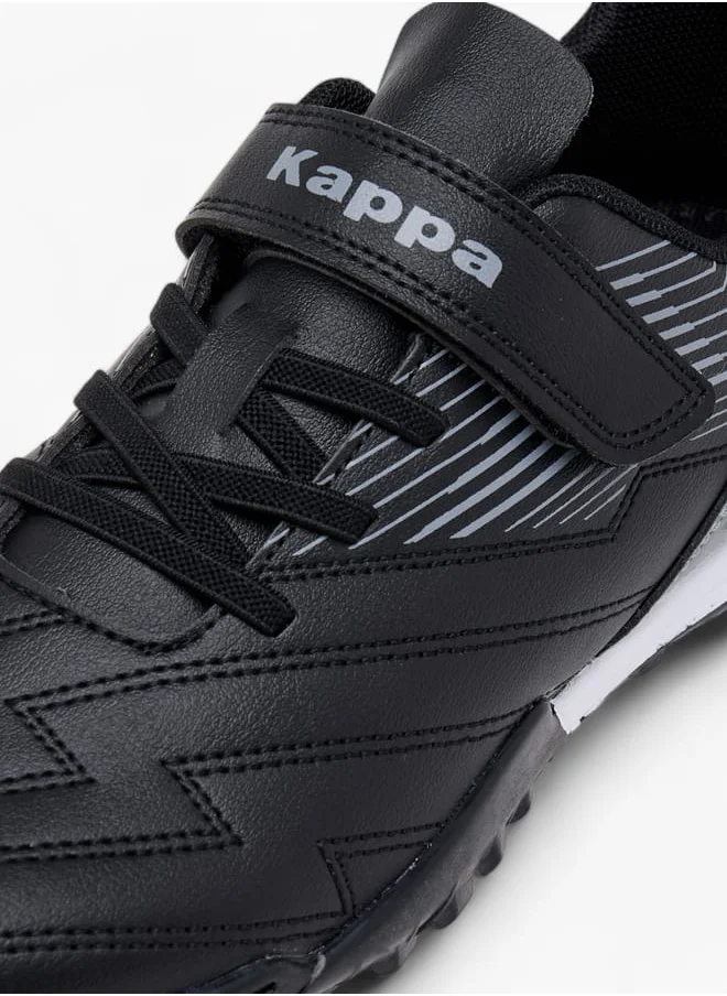 Kappa Boys' Printed Sports Shoes with Hook and Loop Closure
