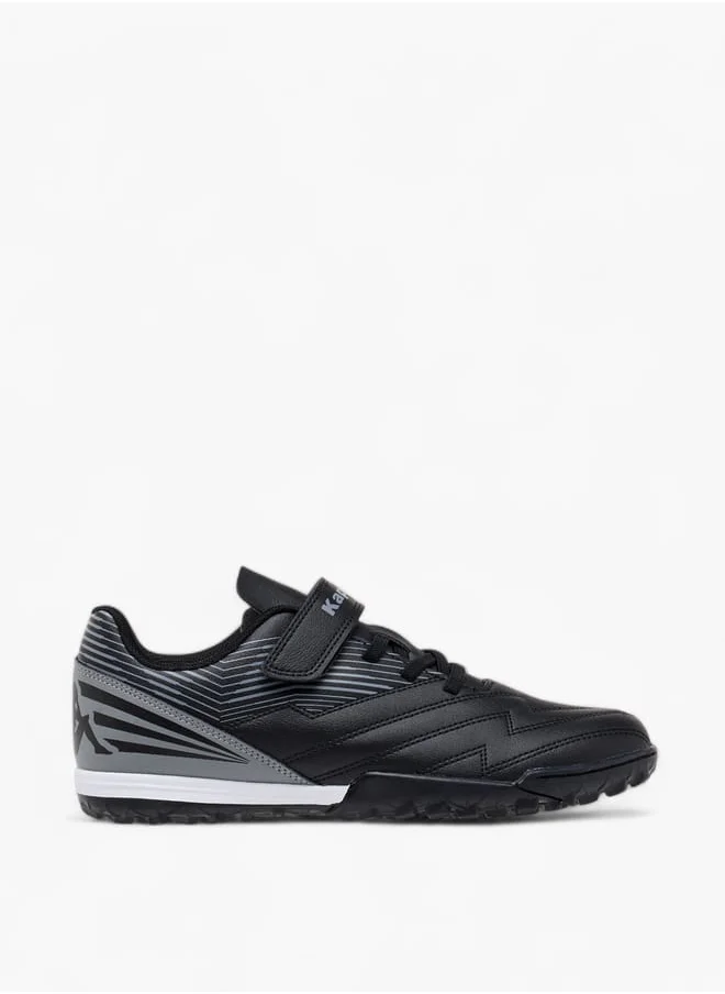 Kappa Boys' Printed Sports Shoes with Hook and Loop Closure