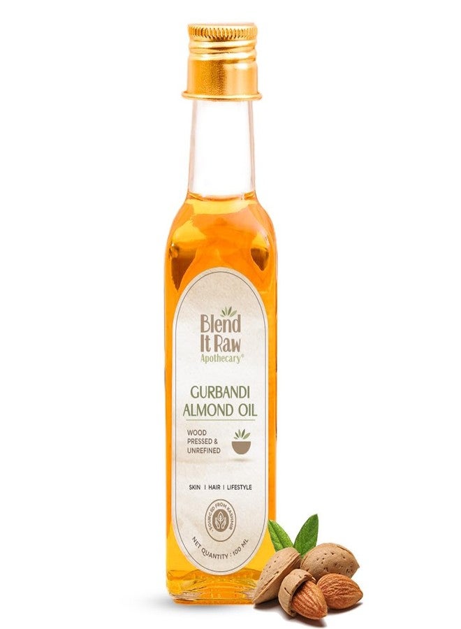 Blend It Raw Apothecary Wood-Pressed Almond Oil for Babies - 100 ML, 0+ Months | Newborn & infant friendly | Baby massage oil | No added Mineral Oil