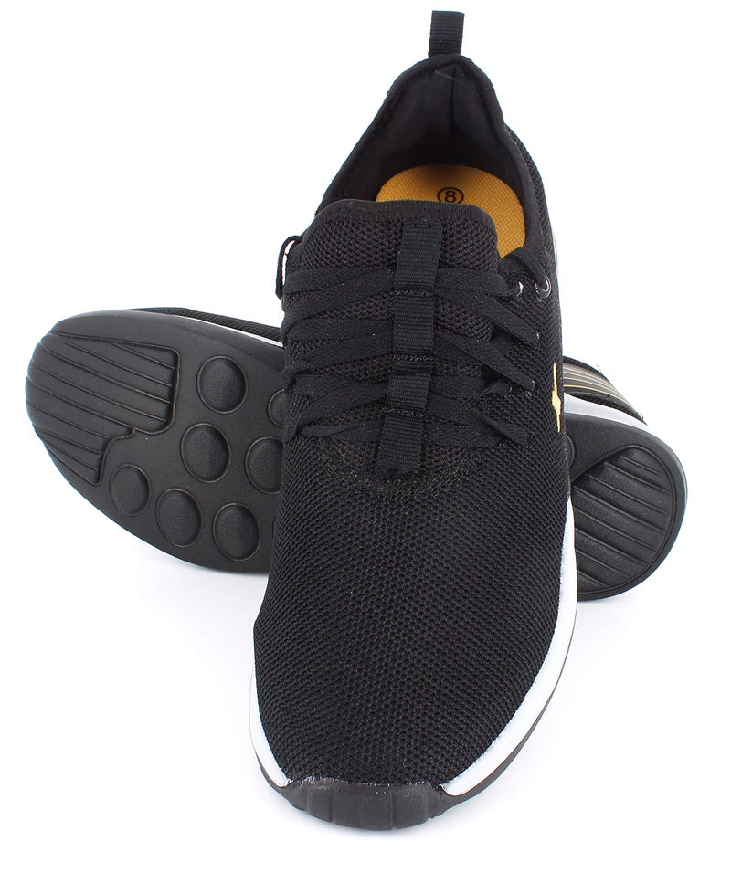 Sparx Men SM-614 Black Golden Sports Shoes - Image 2