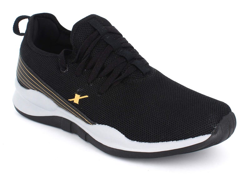 Sparx Men SM-614 Black Golden Sports Shoes - Image 1
