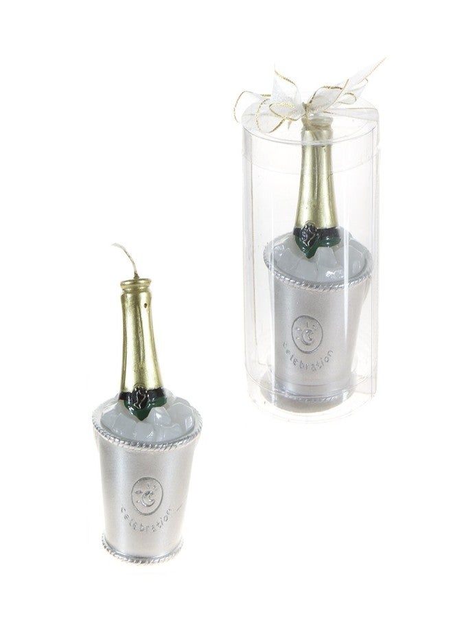 شموع لوناورا المبتكرة - شمعة على شكل زجاجة شمبانيا في دلو ثلج، مجموعة من 12 شمعة