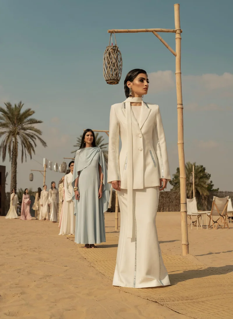 Lichi Maxi skirt with metallic decor