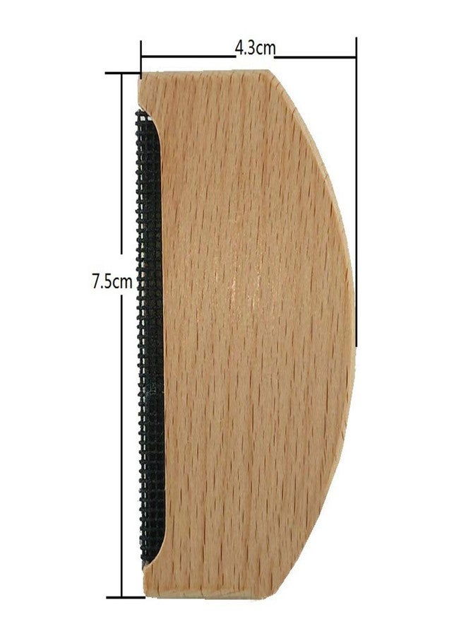 DENPETEC مشط خشبي مريح من الكشمير والصوف الناعم لإزالة الوبر من السويتر والملابس، أداة فرشاة يدوية محمولة لإزالة الوبر من الملابس للأقمشة الصوفية والأوشحة والمعاطف الصوفية والعناية بالسراويل - Image 5