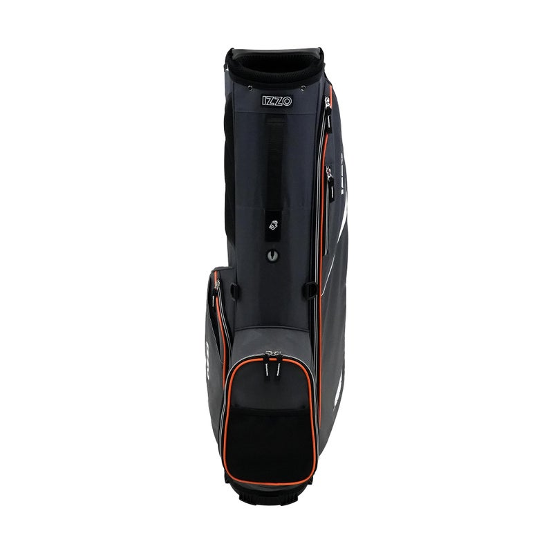 Izzo Golf Ultra-Lite Stand Golf Bag with Dual-Straps & Exclusive Features, Grey/Orange, 3.2 pounds - Image 3