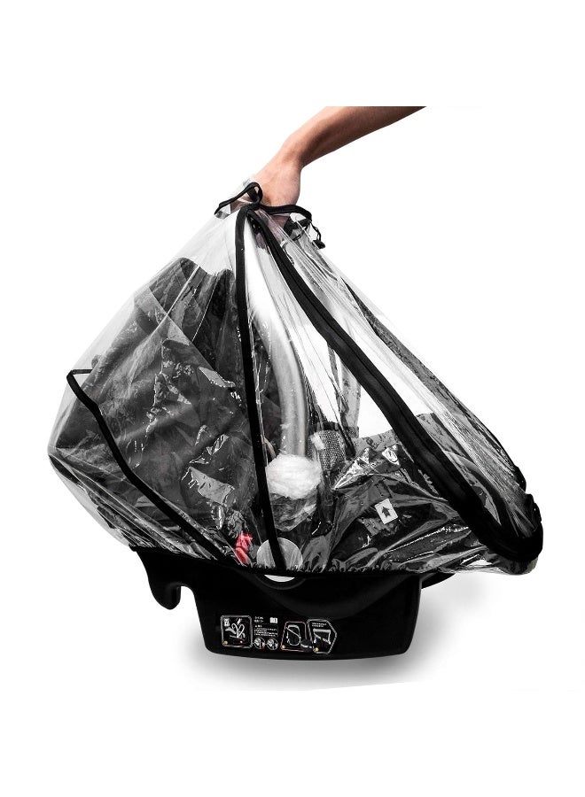 Vaxaape Car Seat Rain Cover,Food Grade EVA,Universal Car Seat Rain,Waterproof, Windproof Protection,Protect from Dust Snow,Rain Cover Features Quick-Access Zipper Door and Side Ventilation - Image 3