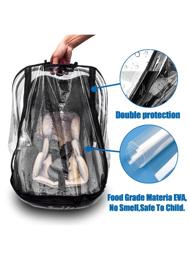 Vaxaape Car Seat Rain Cover,Food Grade EVA,Universal Car Seat Rain,Waterproof, Windproof Protection,Protect from Dust Snow,Rain Cover Features Quick-Access Zipper Door and Side Ventilation - Image 5