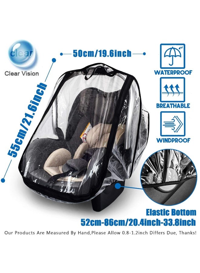 Vaxaape Car Seat Rain Cover,Food Grade EVA,Universal Car Seat Rain,Waterproof, Windproof Protection,Protect from Dust Snow,Rain Cover Features Quick-Access Zipper Door and Side Ventilation - Image 2