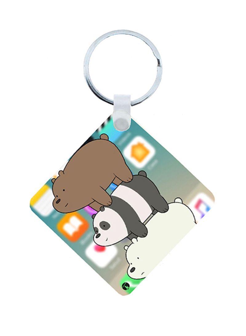 RKN We Bare Bear Wooden Keychain