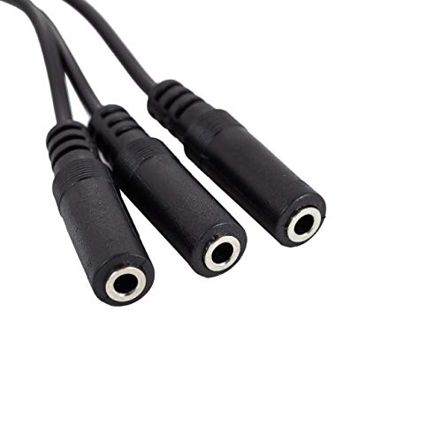 Ancable 3.5mm (1/8") TRS 1 Male to 3 Female 3-Way Stereo Splitter Audio Cable - Image 4