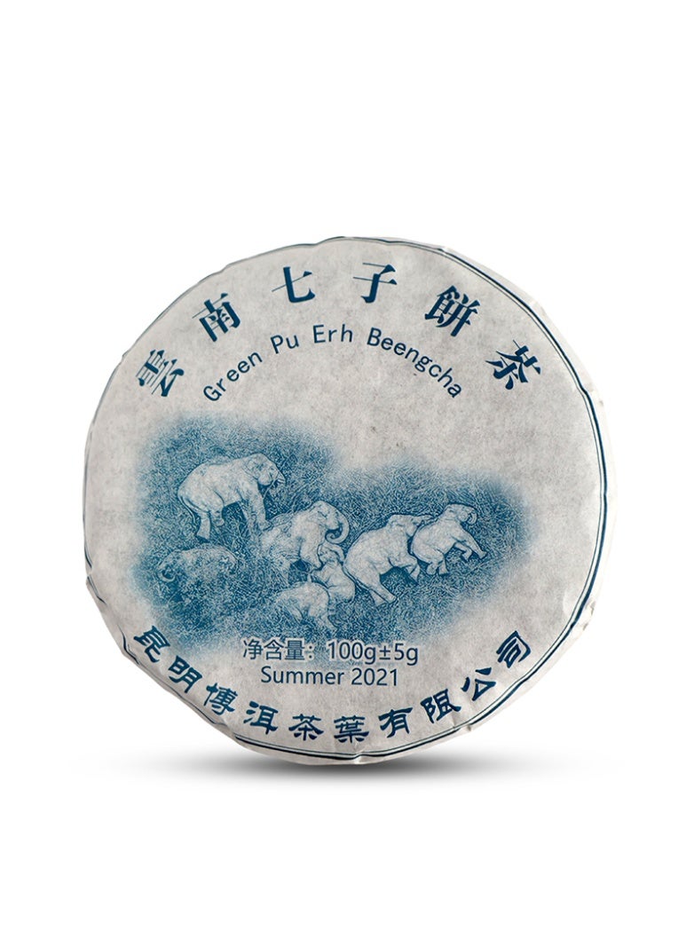 Tealand Sheng Puer Elephant 2021 – Raw Chinese Puer Tea Cake from Yunnan, 100g Beeng Cha - Image 2
