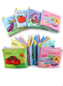 Coolpay 4-Piece Non-Toxic Fabric Educational Baby'S Soft Cloth Books Set  - Image 1