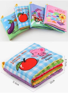 Coolpay 4-Piece Non-Toxic Fabric Educational Baby'S Soft Cloth Books Set  - Image 2