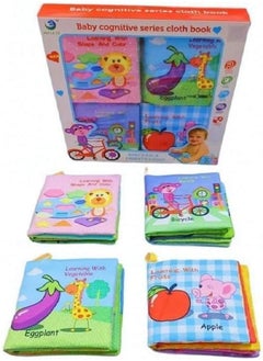 Coolpay 4-Piece Non-Toxic Fabric Educational Baby'S Soft Cloth Books Set  - Image 5