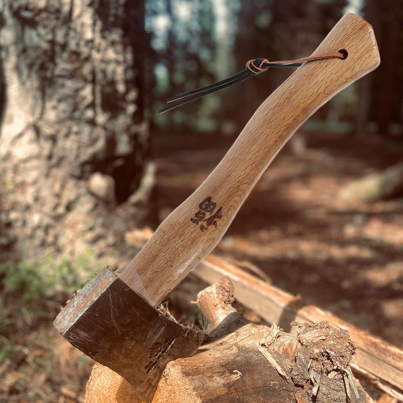 Wooden Axe Handle Replacement 26cm with Wedges for Outdoor Camping Gardening Tools Ergonomic Grip - Image 4