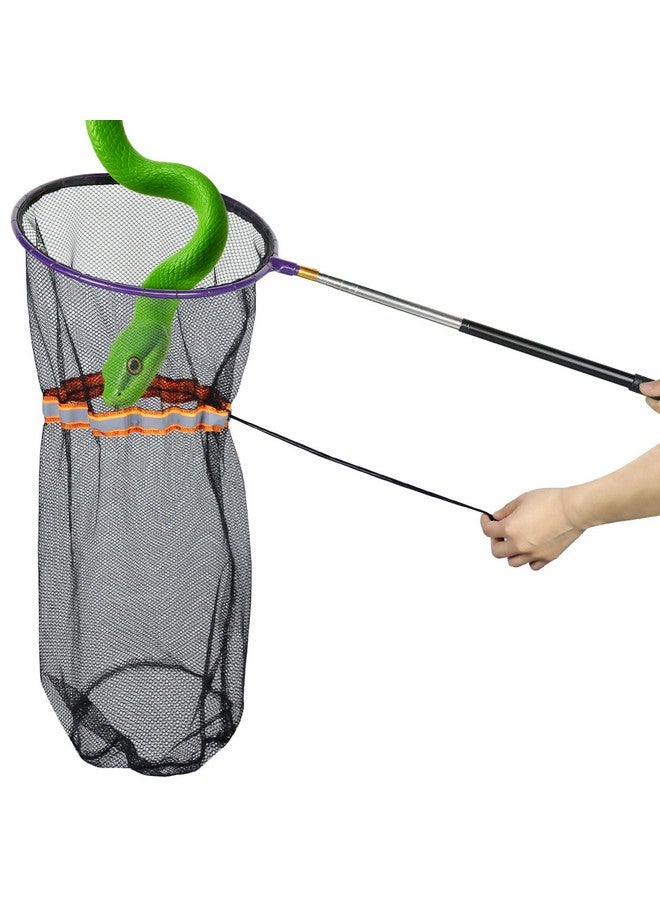 IC ICLOVER IC ICLOVER Snake Catcher Net, Snake Grabber Handling Tool, Snake Catching Net with Telescopic Pole, Adjustable Snake Capture Stick, Rattle Snake Catching and Transport Picker, Extended from 16" to 59"  - Image 1