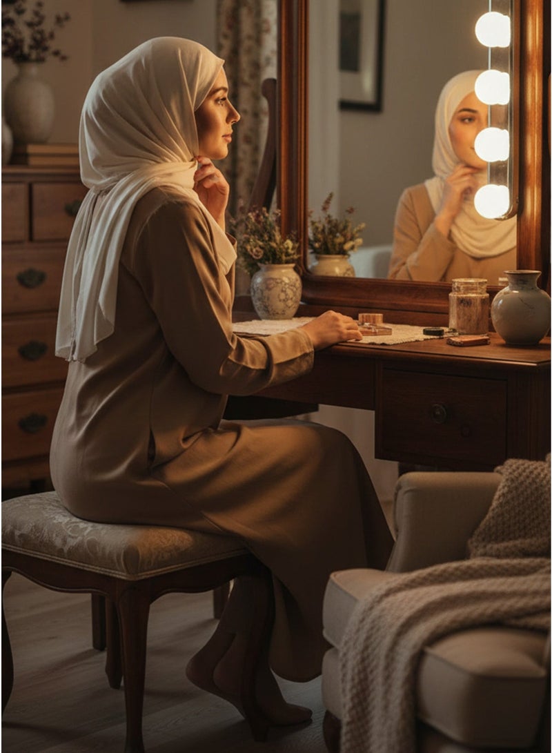 Studio Glow Makeup Mirror Front Light Front Lamp LED With Suction Cup No Drill Wall Lamp 4 LED Bulbs Fill Light Bright Soft Natural Lighting Effect Cordless Portable Powered By 4 AA Batteries 50000 Hours Lifespan Professional Studio Glow Effect - Image 2