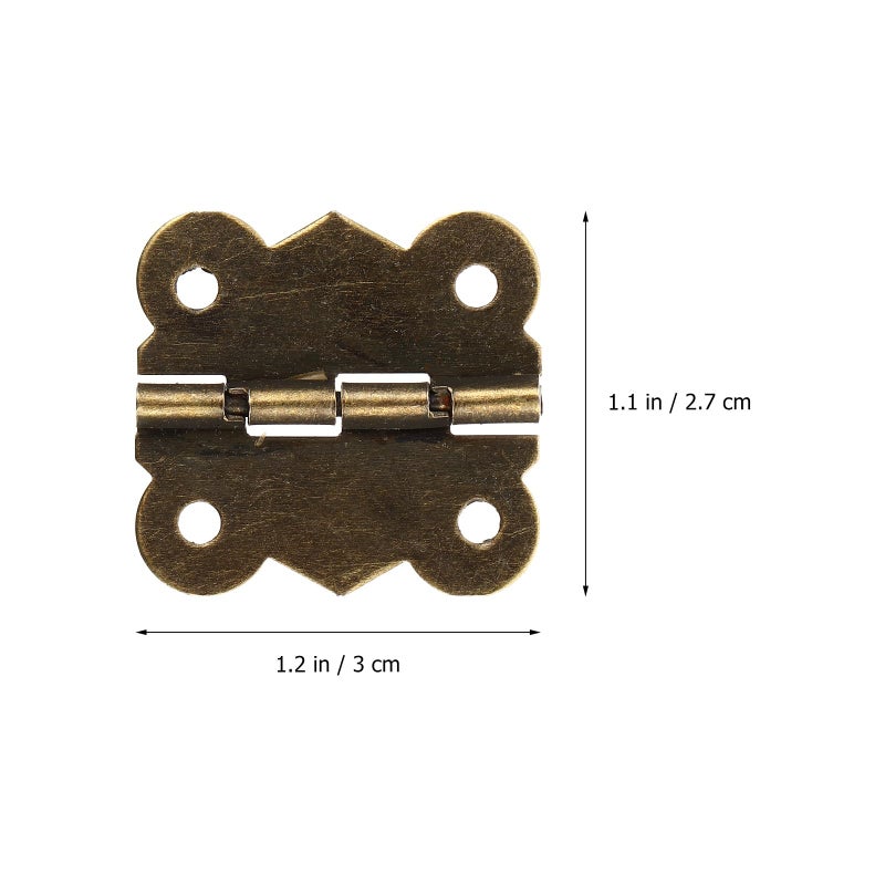Antique Bronze Mini Butterfly Hinges 40pcs 30x27mm For Wooden Box Cabinet Furniture DIY - Image 3