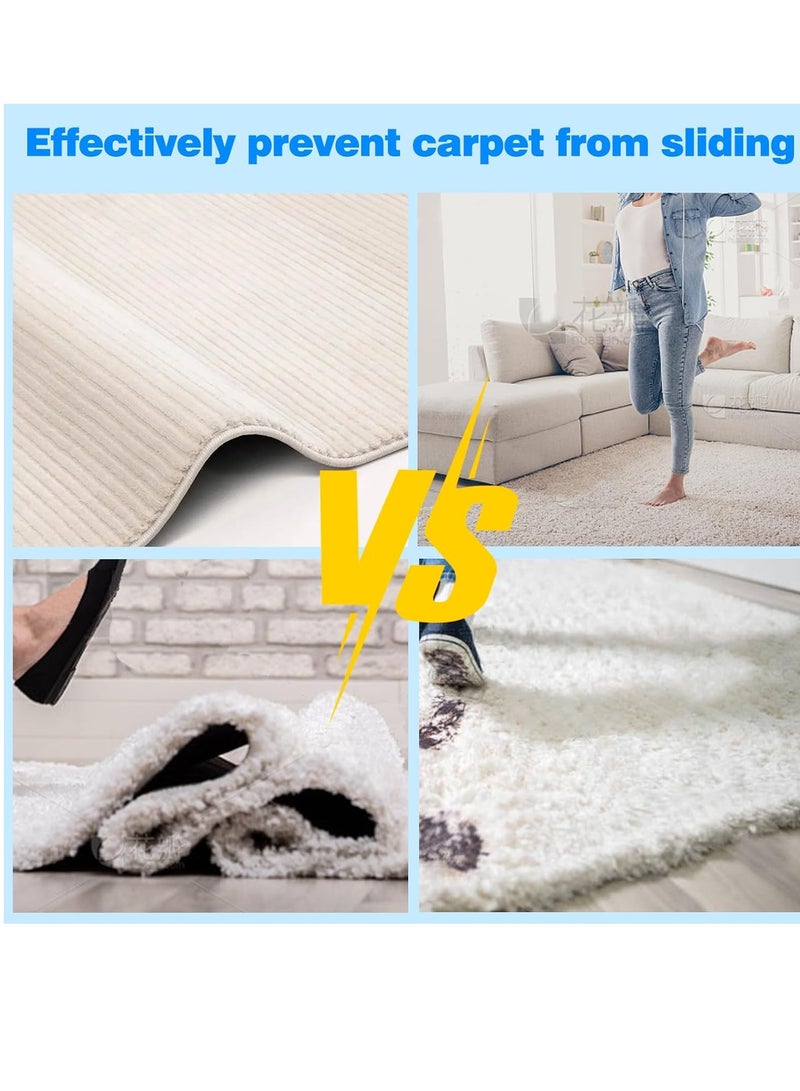 10 أزواج من ملصقات تثبيت غير مرئية لحصائر السيارة والأرضيات - لاصقات مانعة للانزلاق للاستخدام المنزلي والسيارات (حجمان) - Image 2