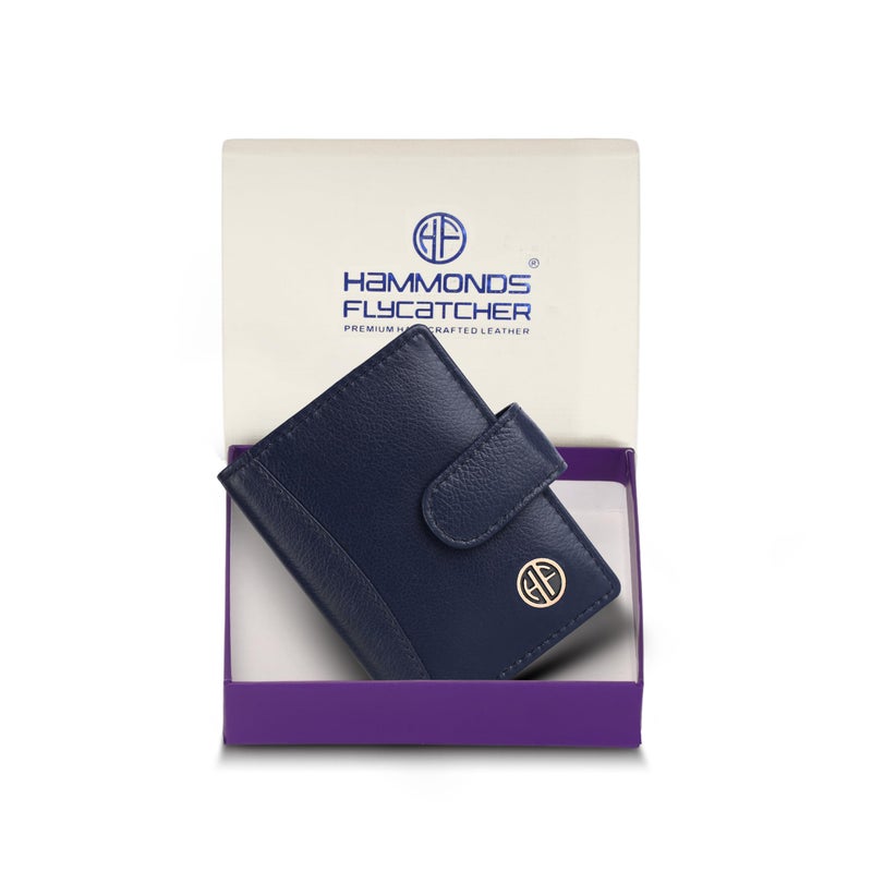 HAMMONDS FLYCATCHER Genuine Leather Card Holder Wallet for Man & Women, RFID Protected ATM/Credit Card Holder Wallet for Men with 18 Slots, Gift for Men, Father, Husband, Boyfriend - Blue - Image 2