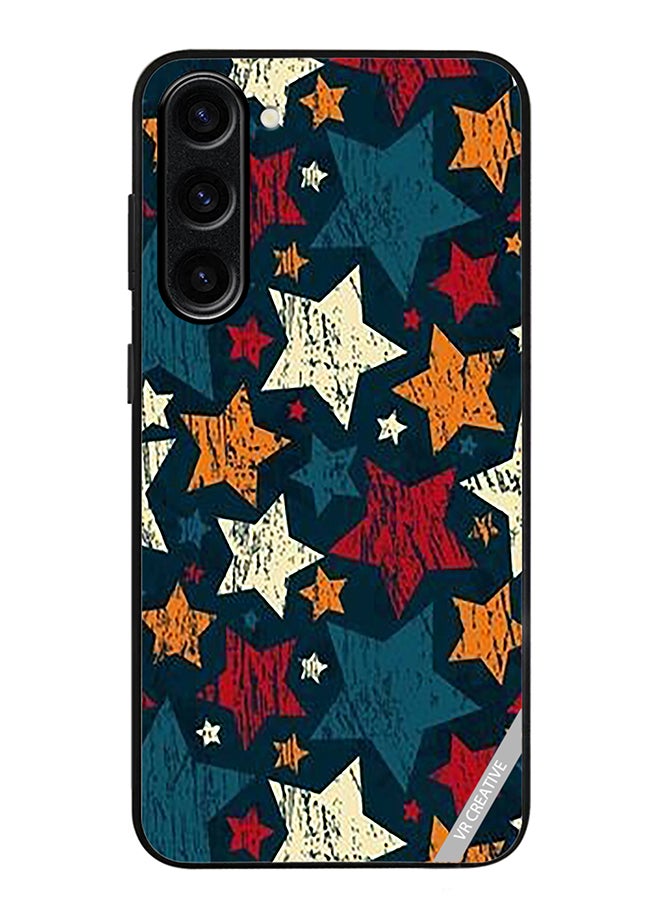VR CREATIVE Protective Case Cover For Samsung Galaxy S24 Colorful Stars Design Multicolour - Image 1