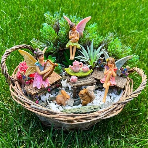 Mood Lab Fairy Garden - Miniature Figurines & Accessories Starter Kit - Fairy Garden Set of 12 pcs - Outdoor or House Decor - Image 4