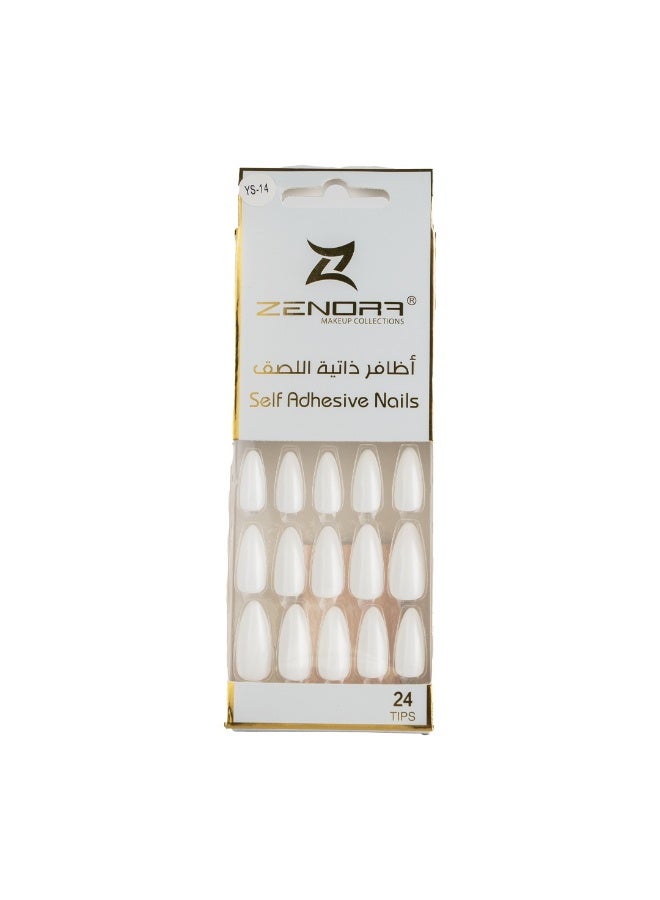 Instant Self Adhesive Press-On Nails (24 Pcs) by Zenora