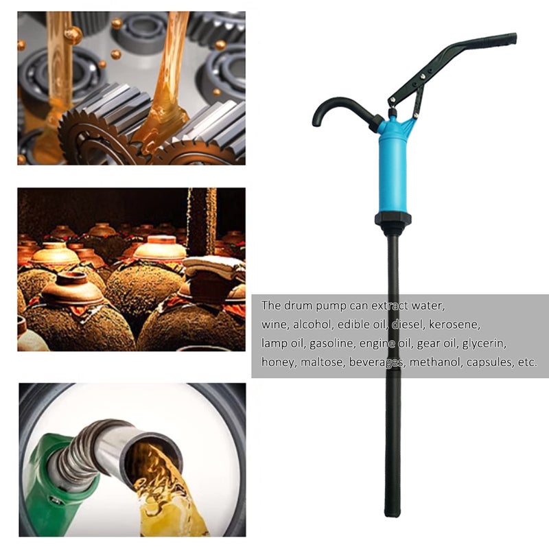 Hand Drum Pump: PP Material, Corrosion & Wear Resistant - High Extraction Efficiency Manual Barrel Pump for Home Kitchen, Industrial Fluid Handling - Image 4