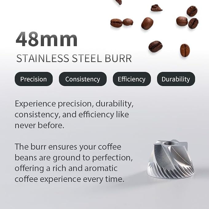 1ZPRESSO J Manual Coffee Grinder Silver Capacity 35G With Assembly Stainless Steel Conical Burr  Numerical Internal Adjustable Setting - Image 3