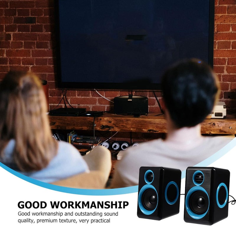 Mini USB 2.0 Desktop Computer Speakers Surround Sound for Laptop Notebook Home Office, Compact Mini Speaker with Dc 5v Power, Wired Audio System for Desktop PC - Image 3