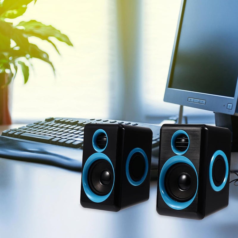 Mini USB 2.0 Desktop Computer Speakers Surround Sound for Laptop Notebook Home Office, Compact Mini Speaker with Dc 5v Power, Wired Audio System for Desktop PC - Image 4
