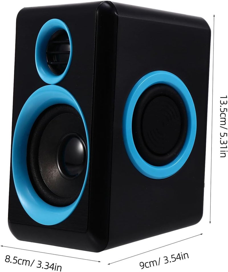 Mini USB 2.0 Desktop Computer Speakers Surround Sound for Laptop Notebook Home Office, Compact Mini Speaker with Dc 5v Power, Wired Audio System for Desktop PC - Image 2
