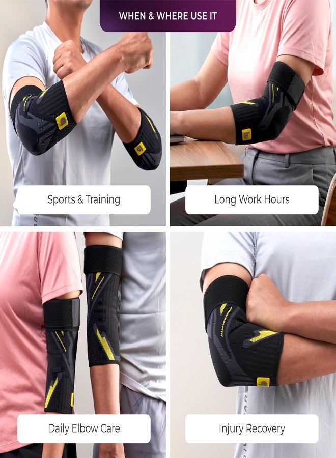 betterhood Premium Elbow Support with EasyMove StableMax Design for Gym, Sports, Day-long Use | Compression Elbow Sleeve for Tennis Elbow, Bursitis, Tendonitis, Arthritis, Injury Recovery (2 Pieces, S) - Image 5