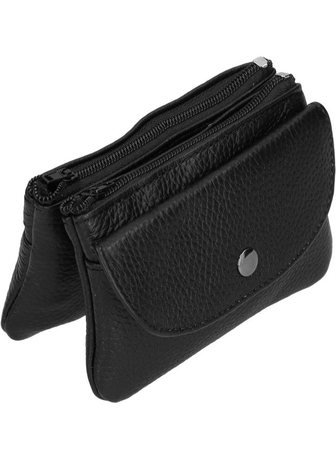 klarako Small Wallet Mini Multifunctional Coin Purse Card Storage Bag Cowhide Pouch Zipper Key Case for Women Men  - Image 5