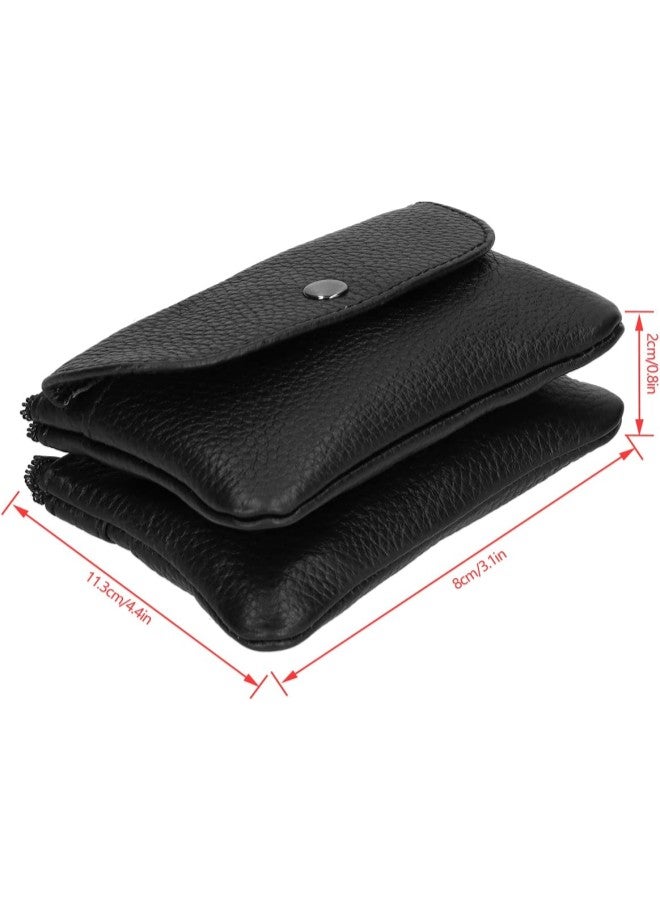 klarako Small Wallet Mini Multifunctional Coin Purse Card Storage Bag Cowhide Pouch Zipper Key Case for Women Men  - Image 4