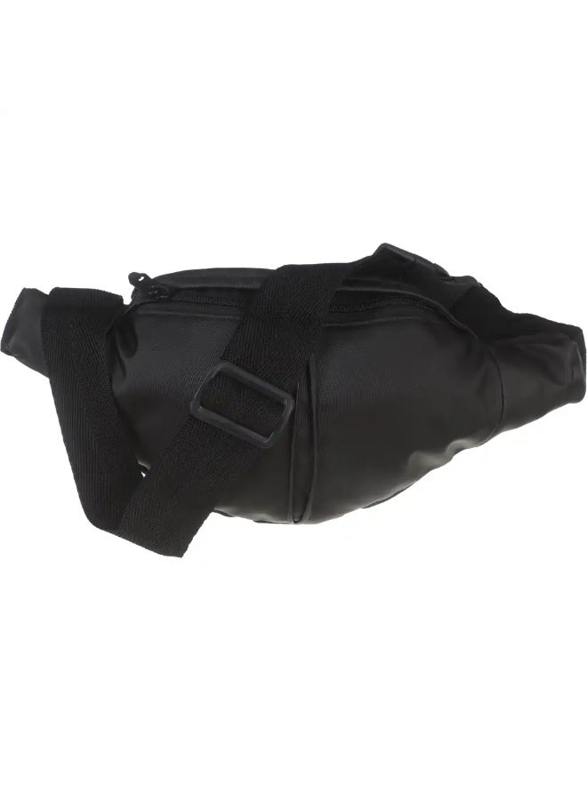 Men's Waterproof Waist Bag, 17 x 27 cm, 2 Zippers - Black - Image 1