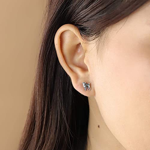 Boma Jewelry Sterling Silver Pug Dog Stud Earrings - Image 3