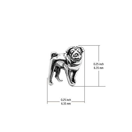 Boma Jewelry Sterling Silver Pug Dog Stud Earrings - Image 4