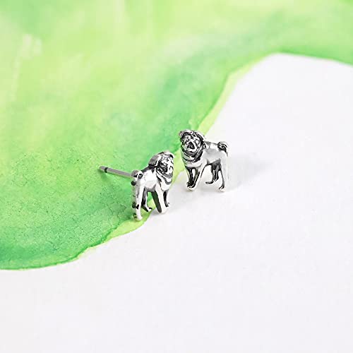 Boma Jewelry Sterling Silver Pug Dog Stud Earrings - Image 5