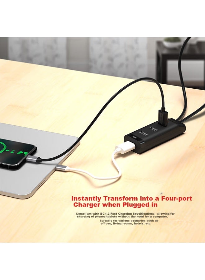 DM Damai Usb 2.0 Splitter Four-In-One Expansion Dock 1.2M Laptop Desktop 4-Port Hub Converter Extension Cable Chb006 - Image 4