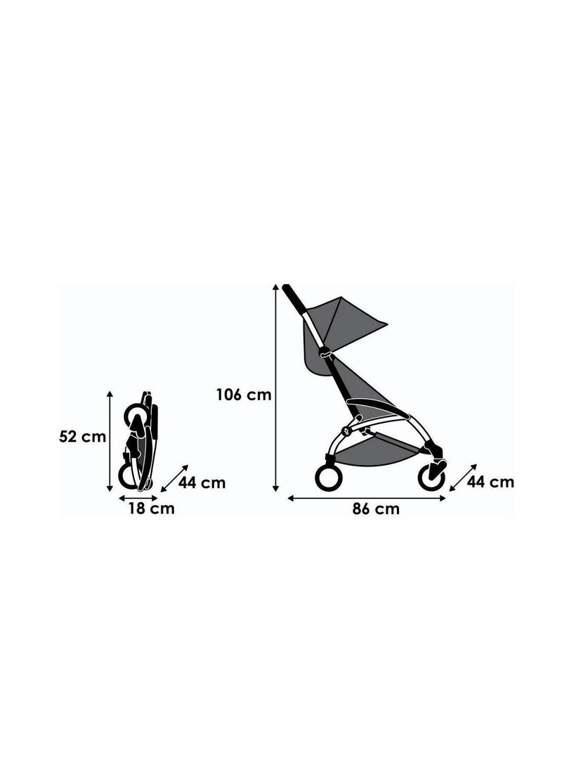 Ntech NTECH Travel Lite Shock Proof Stroller 4 Wheels Air Travel Cabin Cover Carry Bag Newborn Baby/Kids Stroller (Grey)  - Image 3