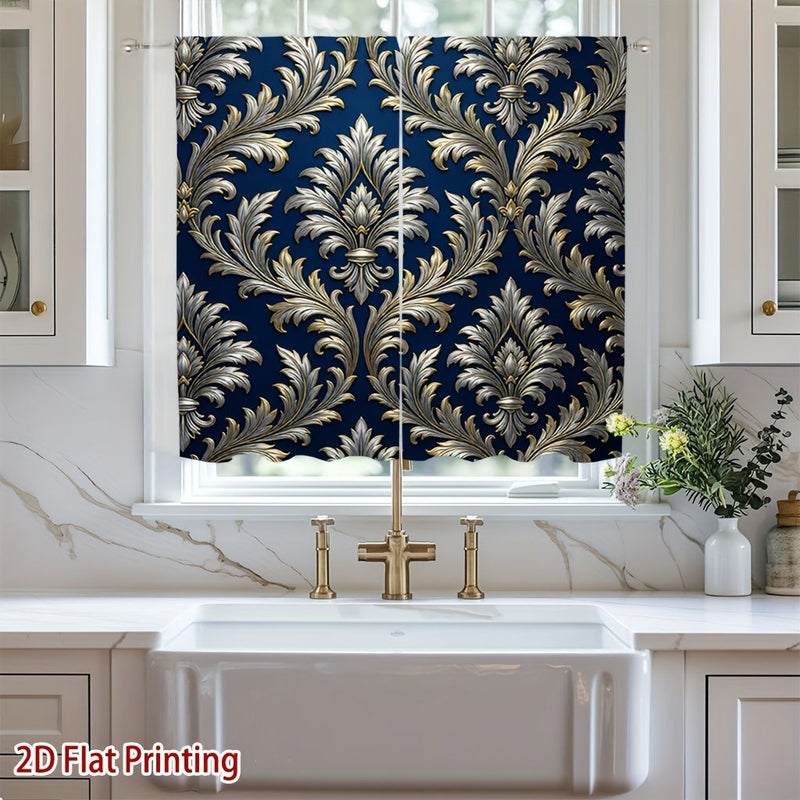 2pcs European Floral Print Curtains 39 37 X 102 36 Inch Soft Light Privacy Protection Rod Pocket Design For Living Room Kitchen Bedroom Study Balcony Hotel Apartment Home Decor - Image 4