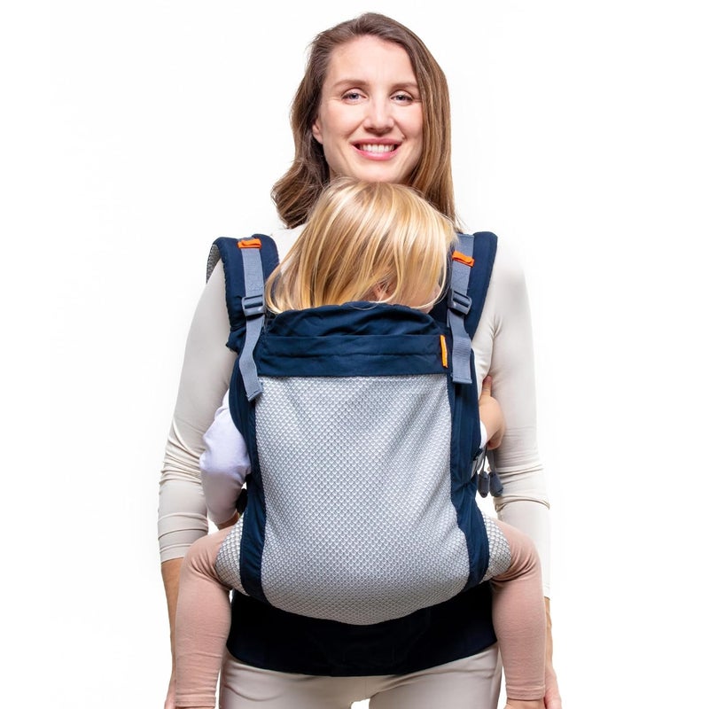 Beco Toddler Carrier - Breathable 3D Mesh Front-Carry & Backpack Style Carrier with Tall Supportive Back and Ergonomic Extra-Wide Seat for Children from 18months (20-60 lbs) - Navy - Image 1