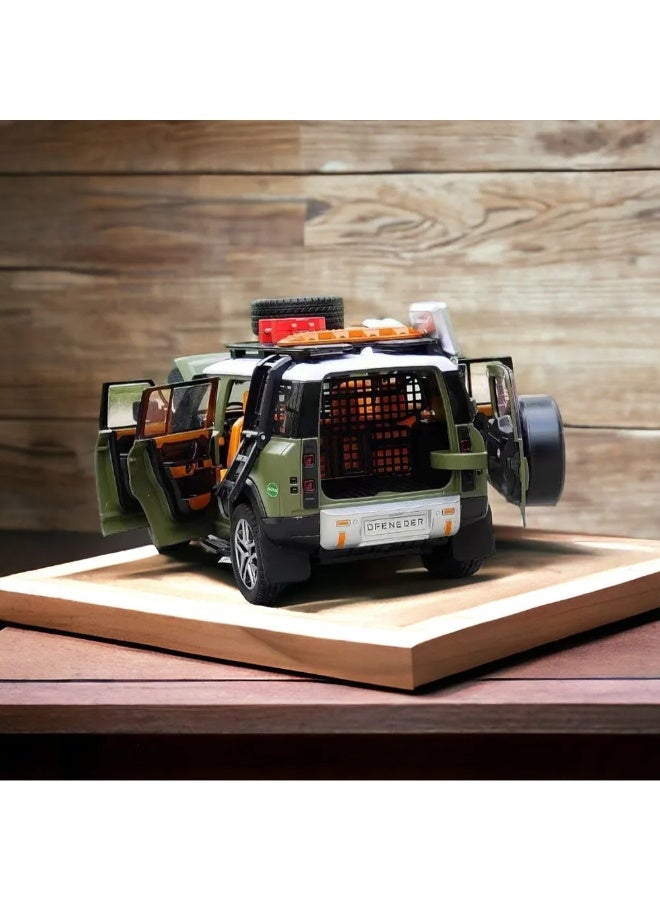حديقة الألعاب سيارة لعبة روفر ديفندر 1:24 من سبائك المعادن - نموذج بآلات، بصوت وضوء، ميزة الرجوع للخلف - هدية للأطفال - Image 5