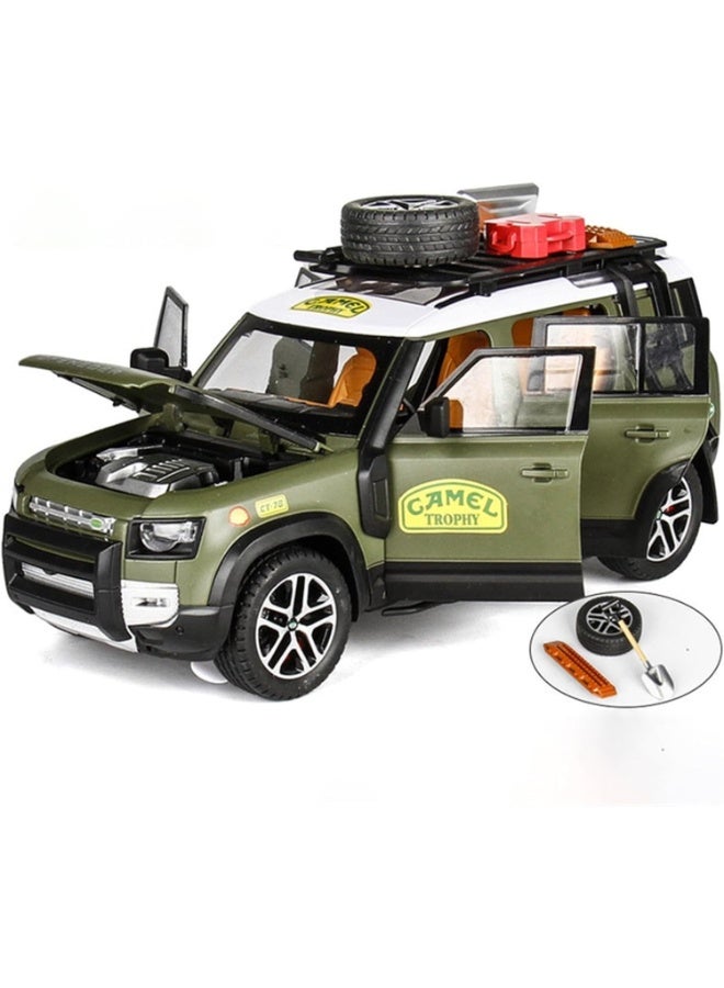 حديقة الألعاب سيارة لعبة روفر ديفندر 1:24 من سبائك المعادن - نموذج بآلات، بصوت وضوء، ميزة الرجوع للخلف - هدية للأطفال - Image 2