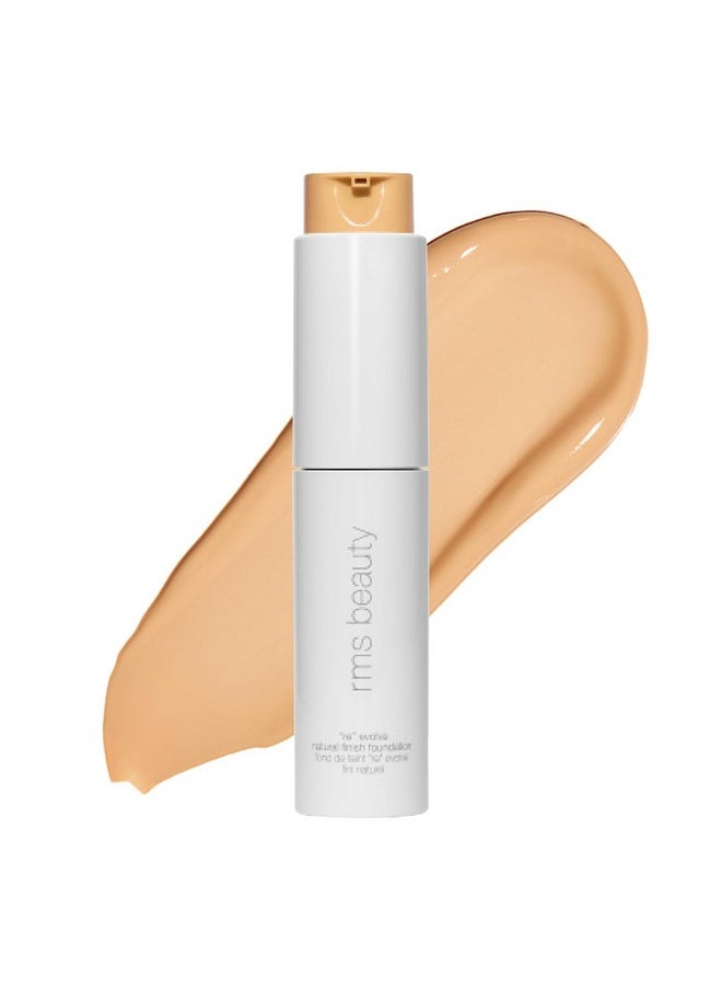 آر إم إس بيوتي كريم أساس Reevolve Natural Finish - كريم أساس سائل لمكياج الوجه، كريم أساس ملون للبشرة، مضخة أساس قابلة لإعادة التعبئة  - Image 1